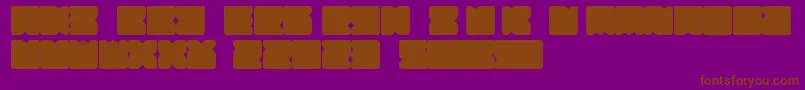 Шрифт Suihou – коричневые шрифты на фиолетовом фоне