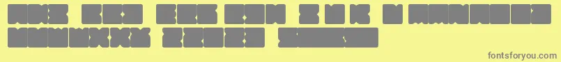 フォントSuihou – 黄色の背景に灰色の文字