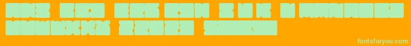 Suihou Font – Green Fonts on Orange Background
