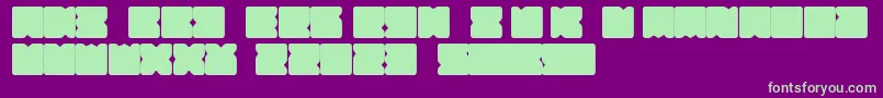 フォントSuihou – 紫の背景に緑のフォント