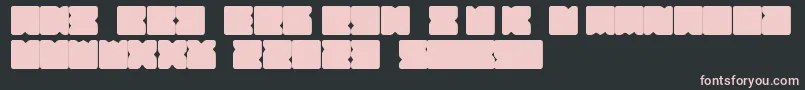 Suihou-fontti – vaaleanpunaiset fontit mustalla taustalla