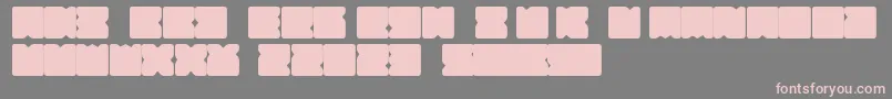 Suihou-fontti – vaaleanpunaiset fontit harmaalla taustalla