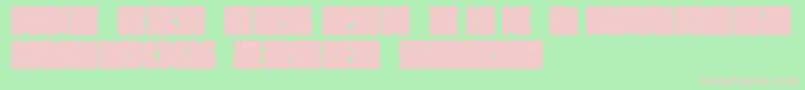 Fonte Suihou – fontes rosa em um fundo verde
