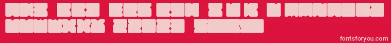 Suihou-fontti – vaaleanpunaiset fontit punaisella taustalla