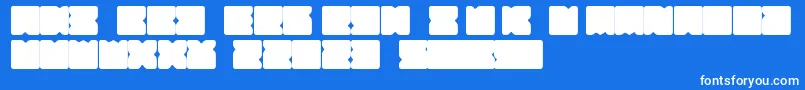 Шрифт Suihou – белые шрифты на синем фоне