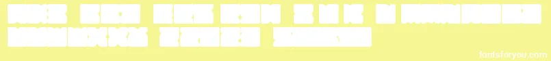 Шрифт Suihou – белые шрифты на жёлтом фоне