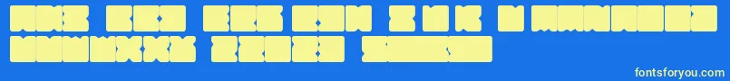 フォントSuihou – 黄色の文字、青い背景