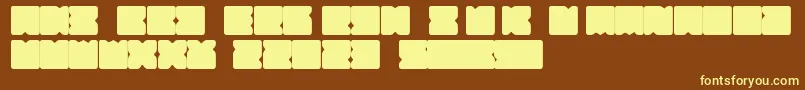 Suihou-fontti – keltaiset fontit ruskealla taustalla