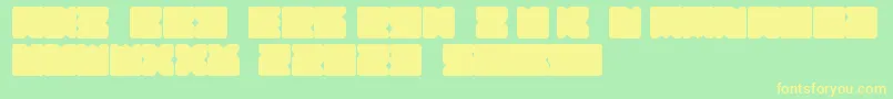 Suihou-fontti – keltaiset fontit vihreällä taustalla