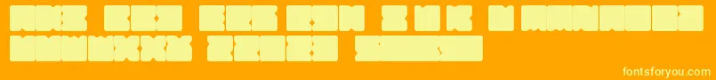 Fonte Suihou – fontes amarelas em um fundo laranja