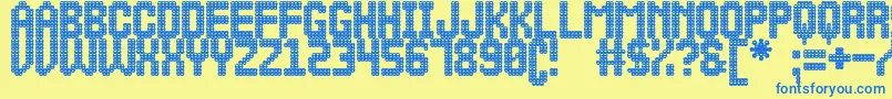 fuente MalaVidaSt – Fuentes Azules Sobre Fondo Amarillo