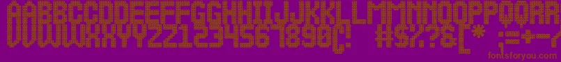 MalaVidaSt-Schriftart – Braune Schriften auf violettem Hintergrund