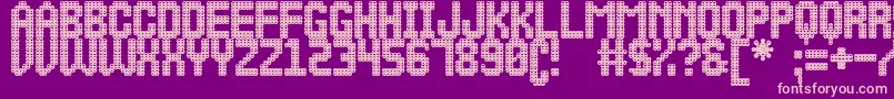 MalaVidaSt-Schriftart – Rosa Schriften auf violettem Hintergrund