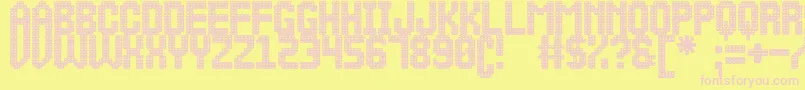 MalaVidaSt Font – Pink Fonts on Yellow Background