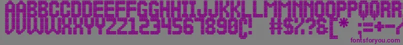 フォントMalaVidaSt – 紫色のフォント、灰色の背景