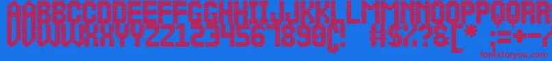 MalaVidaSt-fontti – punaiset fontit sinisellä taustalla