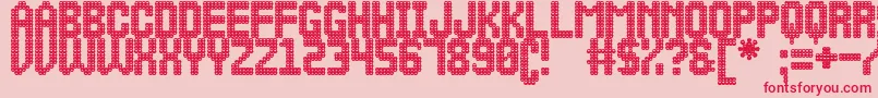 MalaVidaSt-Schriftart – Rote Schriften auf rosa Hintergrund