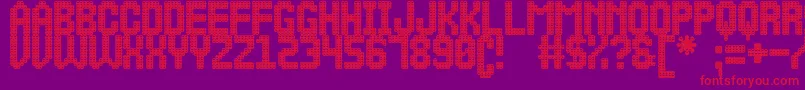 MalaVidaSt Font – Red Fonts on Purple Background