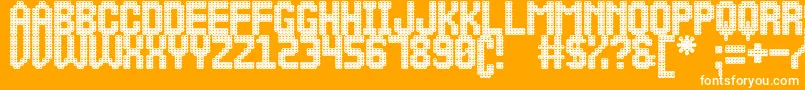 MalaVidaSt Font – White Fonts on Orange Background