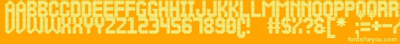 Weitere Informationen zur MalaVidaSt-Schriftart MalaVidaSt-Schriftart – Gelbe Schriften auf orangefarbenem Hintergrund