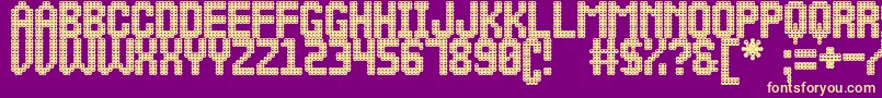 MalaVidaSt Font – Yellow Fonts on Purple Background