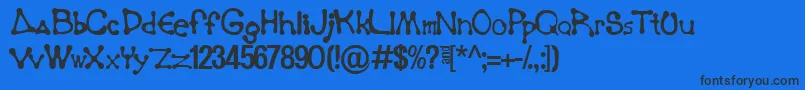 Шрифт PanamaNormal – чёрные шрифты на синем фоне