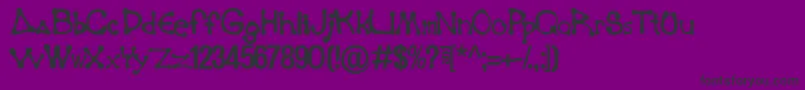 PanamaNormal-Schriftart – Schwarze Schriften auf violettem Hintergrund