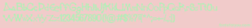 PanamaNormal Font – Green Fonts on Pink Background