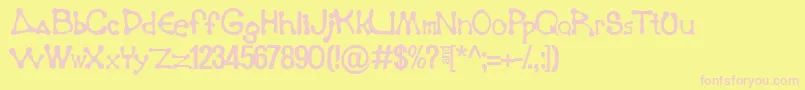 PanamaNormal Font – Pink Fonts on Yellow Background