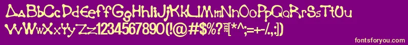 PanamaNormal Font – Yellow Fonts on Purple Background