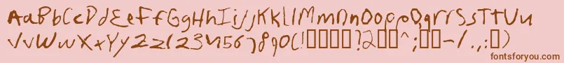 Frushand Font – Brown Fonts on Pink Background