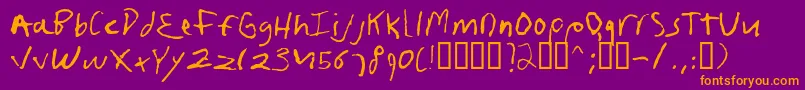 Frushand Font – Orange Fonts on Purple Background