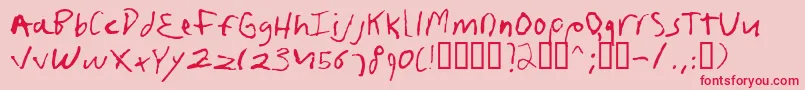 Frushand Font – Red Fonts on Pink Background