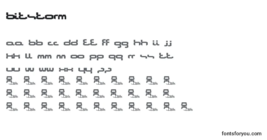Czcionka Bitstorm – alfabet, cyfry, specjalne znaki