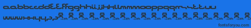 Bitstorm-Schriftart – Schwarze Schriften auf blauem Hintergrund