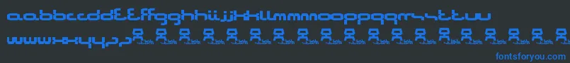 Bitstorm Font – Blue Fonts on Black Background
