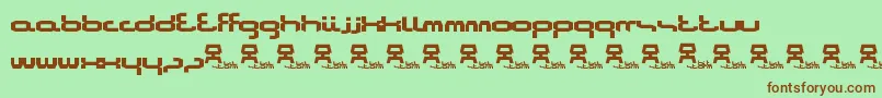 Bitstorm-Schriftart – Braune Schriften auf grünem Hintergrund