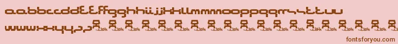 Bitstorm Font – Brown Fonts on Pink Background