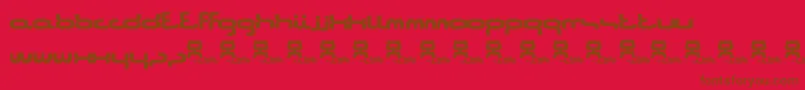 Bitstorm Font – Brown Fonts on Red Background