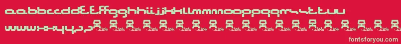 Bitstorm Font – Green Fonts on Red Background