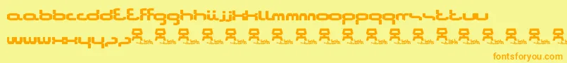 Bitstorm Font – Orange Fonts on Yellow Background