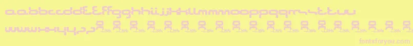Bitstorm Font – Pink Fonts on Yellow Background