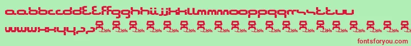 Bitstorm Font – Red Fonts on Green Background