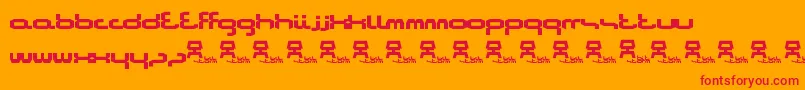 Bitstorm Font – Red Fonts on Orange Background