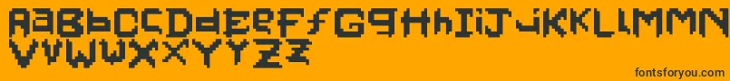 Pixelfaceonfire Font – Black Fonts on Orange Background