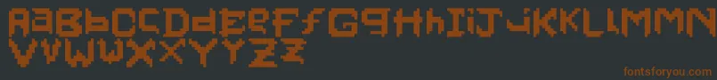 Шрифт Pixelfaceonfire – коричневые шрифты на чёрном фоне