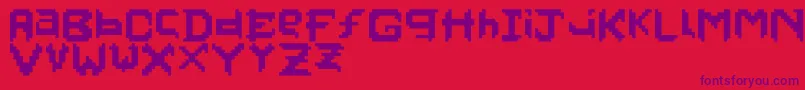 Pixelfaceonfire Font – Purple Fonts on Red Background