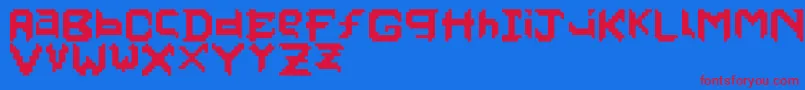 fuente Pixelfaceonfire – Fuentes Rojas Sobre Fondo Azul