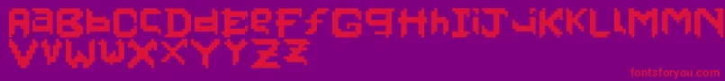 Pixelfaceonfire Font – Red Fonts on Purple Background