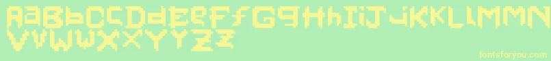 Pixelfaceonfire Font – Yellow Fonts on Green Background
